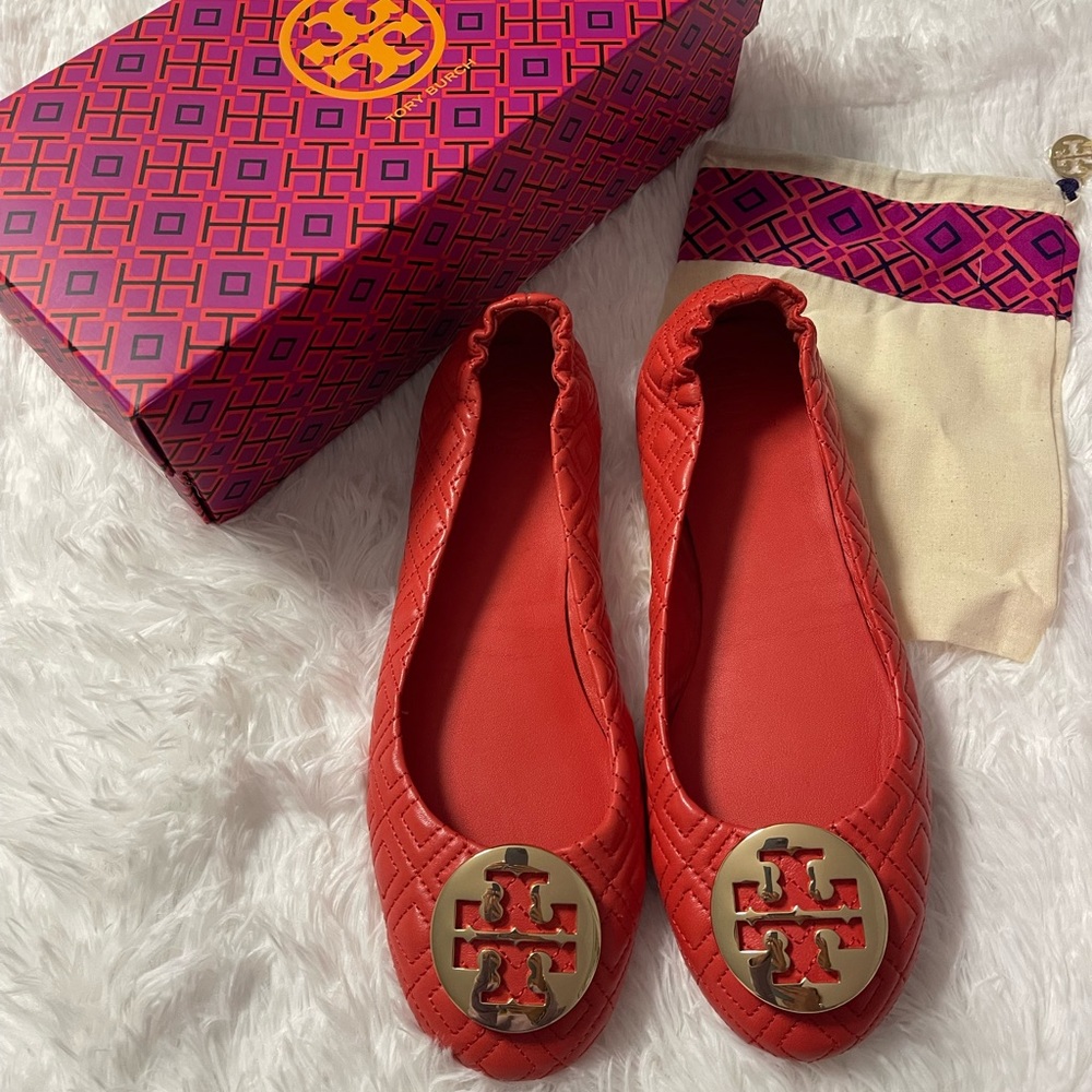 NIB Tory Burch Quilted Minnie Ballet Flat - Nappa Leather